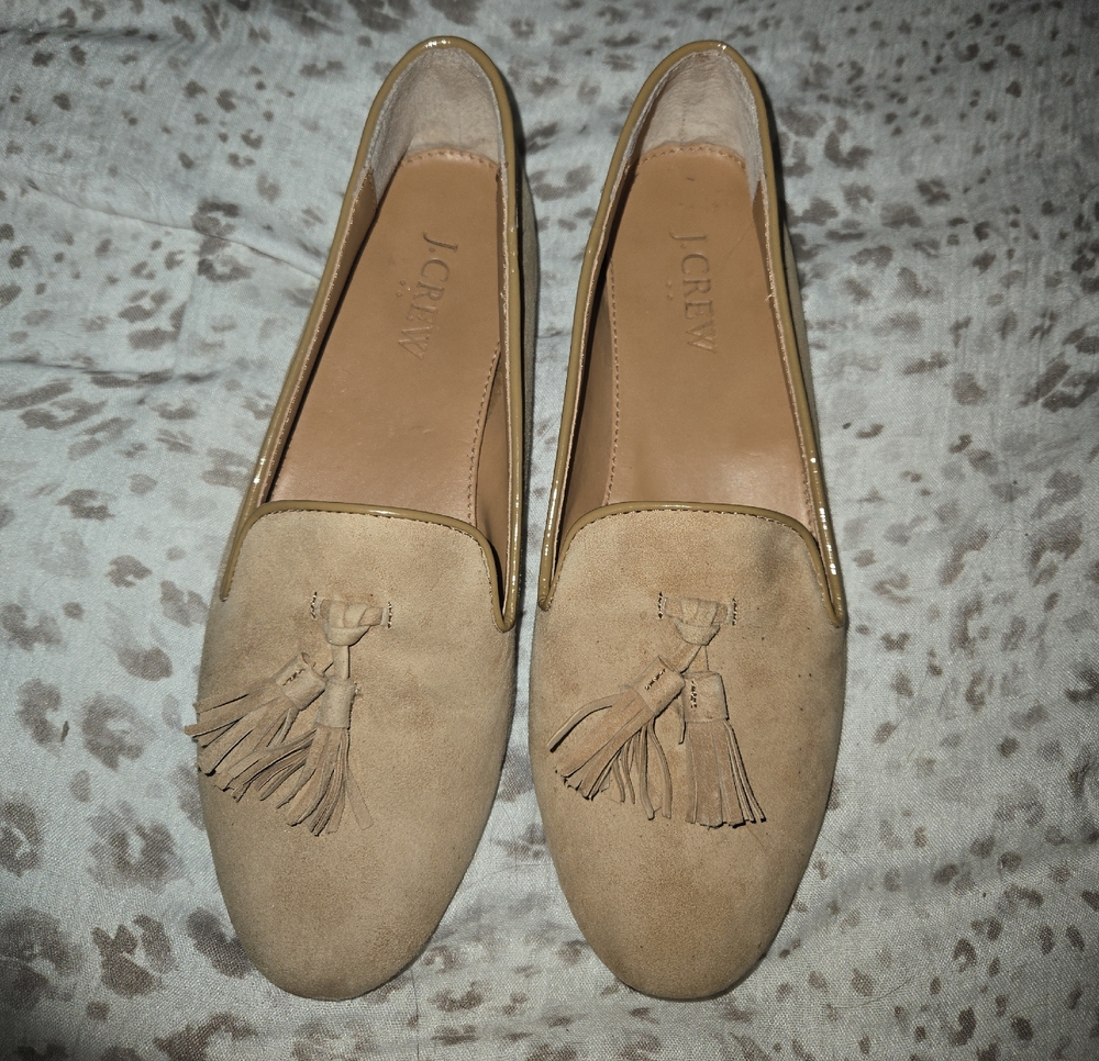 J. Crew Size 6.5 Tan Tassel Loafers